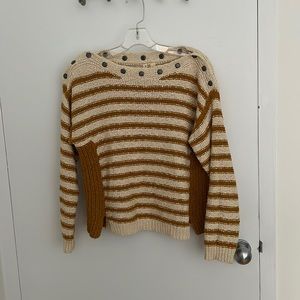 Size xs Anthropologie gold striped sweater
